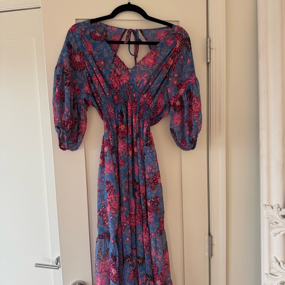 Misa Floral Blue and Pink Women's Dress